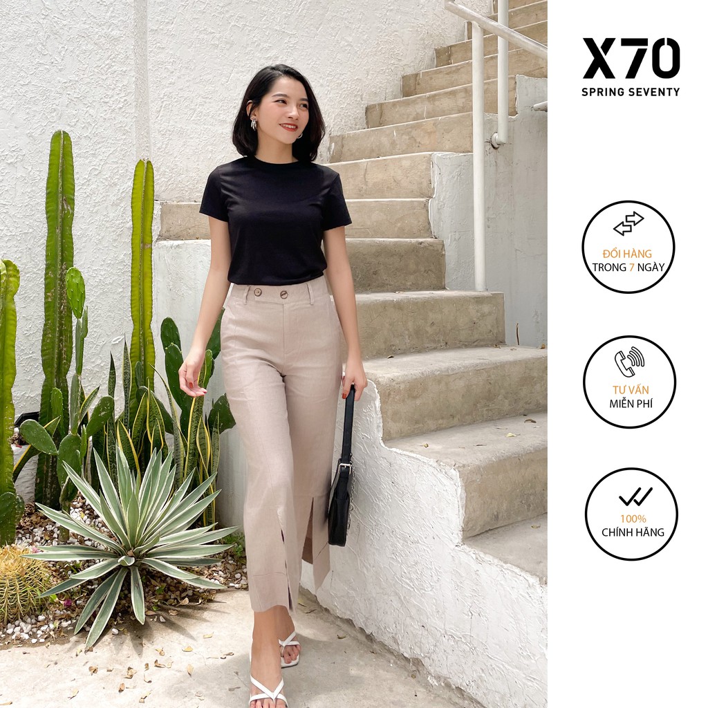 Quần Linen Nữ Thiết Kế Xẻ Tà Thời Trang X70 - 05550006