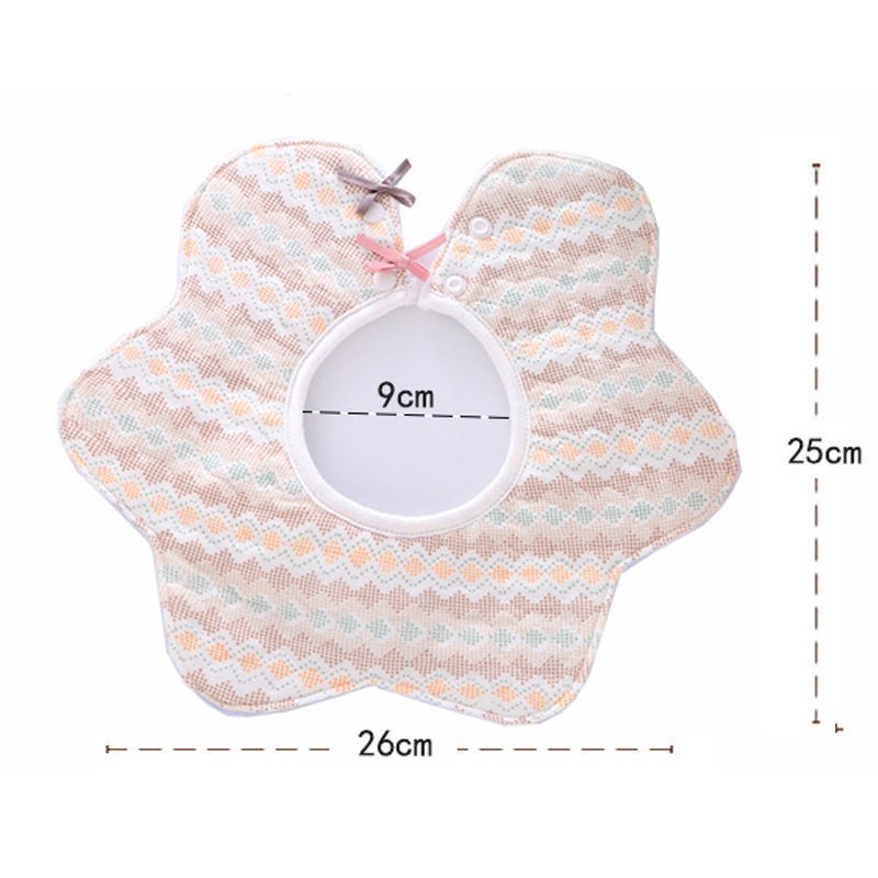 Yếm tròn xoay 360, yếm ăn dặm cho bé chất liệu cotton dày dặn, cúc bấm chắc chắn họa tiết đáng yêu -𝐘𝟕