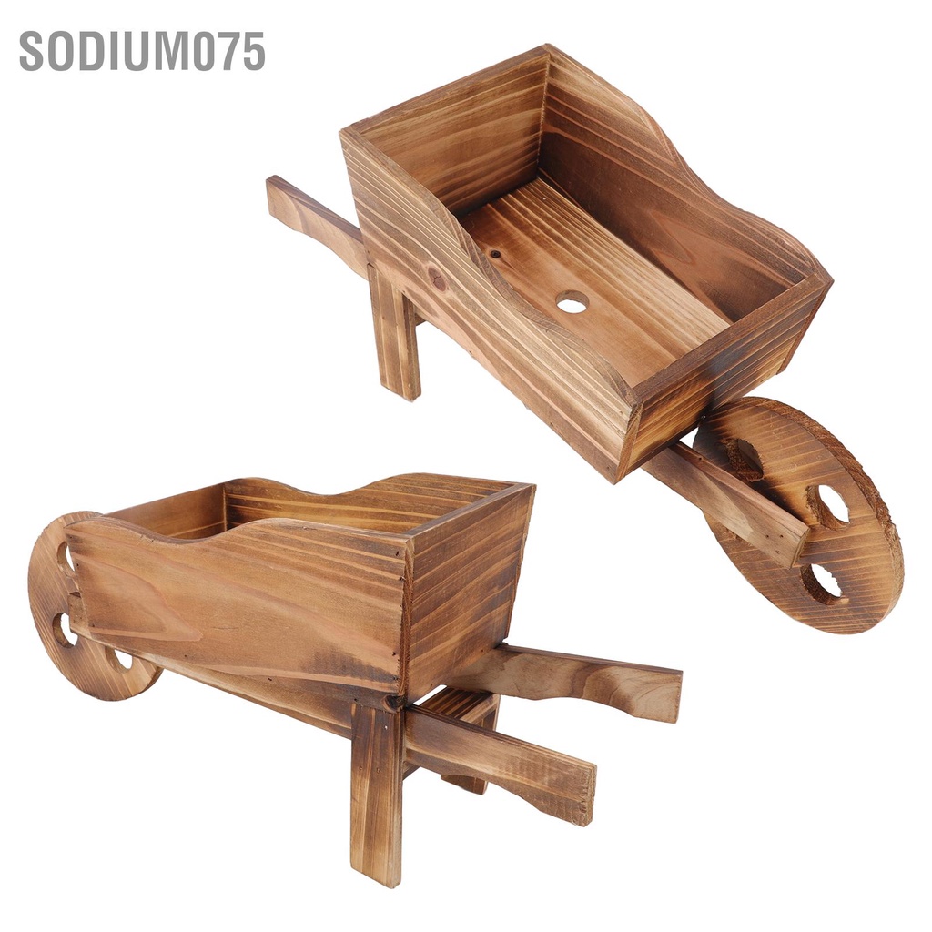 Có thể bán buôn Chậu hoa Xe đẩy bằng gỗ Cải tiến Succulent Măng tô để trang trí nhà ở sân trong Hàng giao ngaySodium075