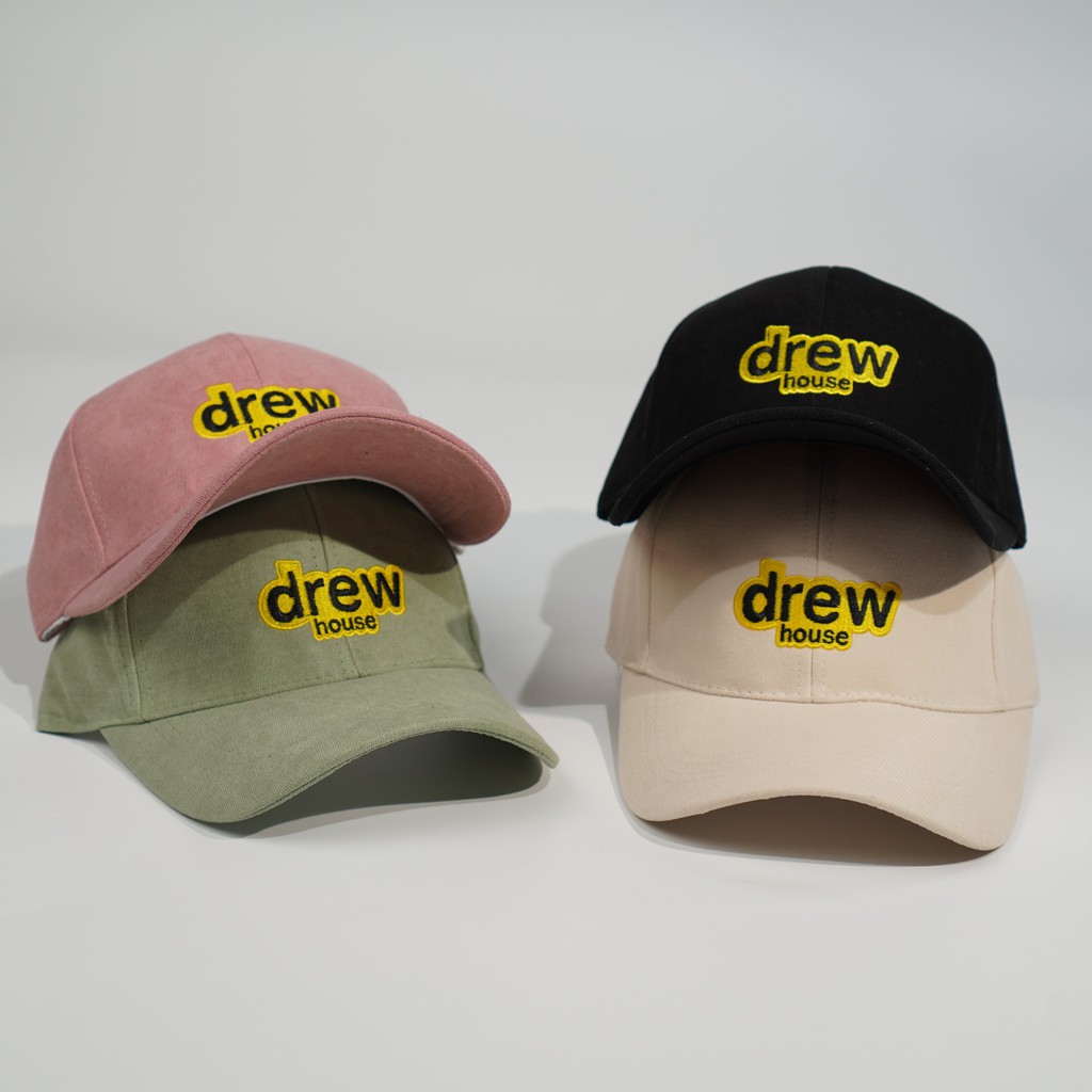 Nón lưỡi trai ❤️ Nón kết thêu hình mặt DREW chất nỉ cao cấp form unisex nam nữ N29
