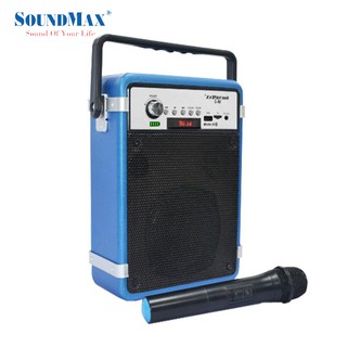 Loa di động Soundmax M2 Bluetooth 40W (loa trợ giảng, du lịch, hát karaoke) kèm Mic - Hàng Chính Hãng