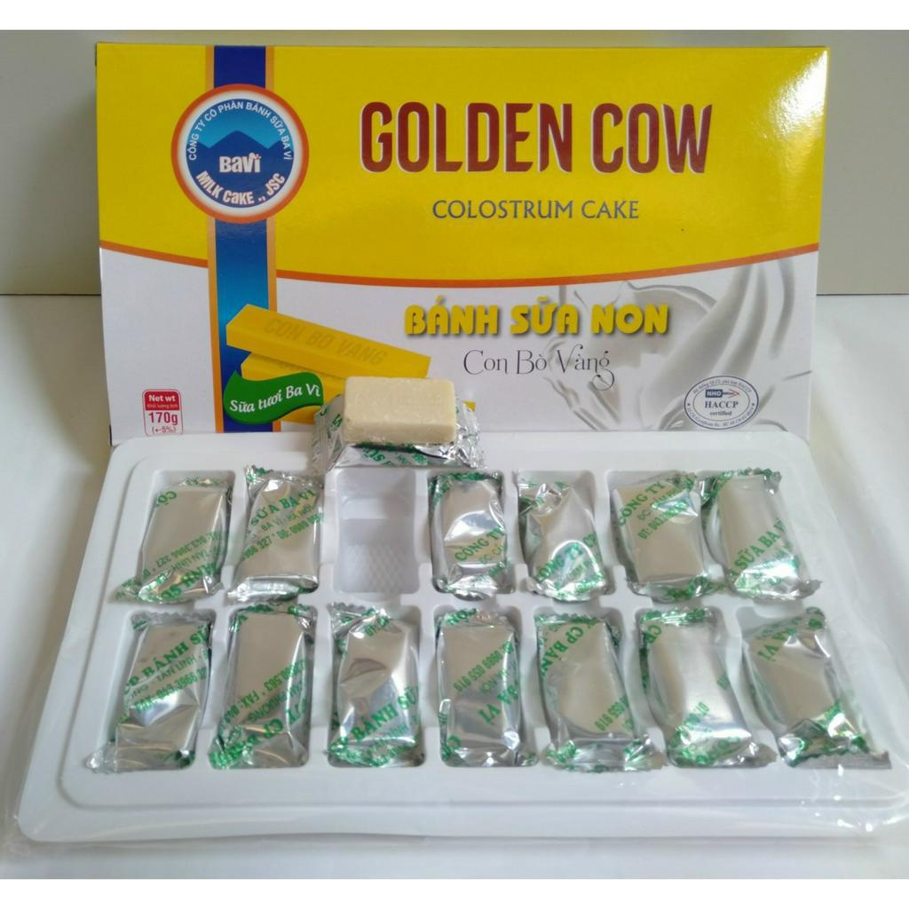 Hộp 14 Chiếc Bánh Sữa Nguyên Chất Con Bò Vàng Ba Vì 180g