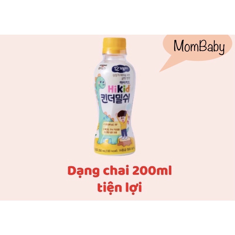 [Lẻ 1 chai-200ml] Sữa tươi Hikid chuẩn nội địa Hàn Quốc [Date mới nhất]