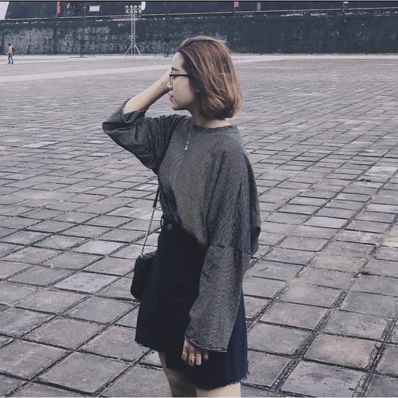 Thanh lý - ÁO THUN TAY DÀI LONG SLEEVE YELLOW STRIPES