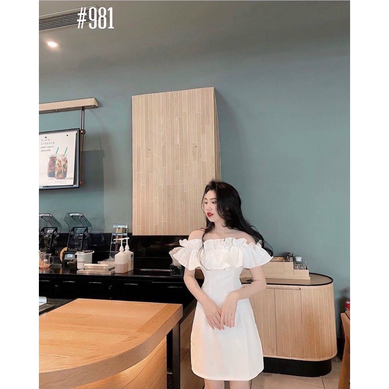 [Mã FAGREEN1505 giảm tới 30K đơn 99K] ĐẦM TRỄ VAI BÈO TẦNG