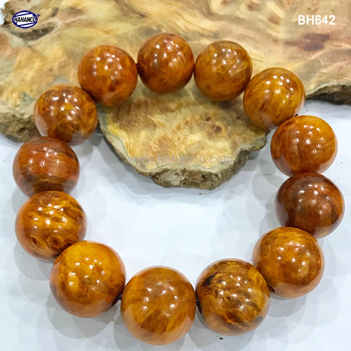 Vòng tay gỗ Nu Huyết Long  Mùi thơm vĩnh viễn - BH642