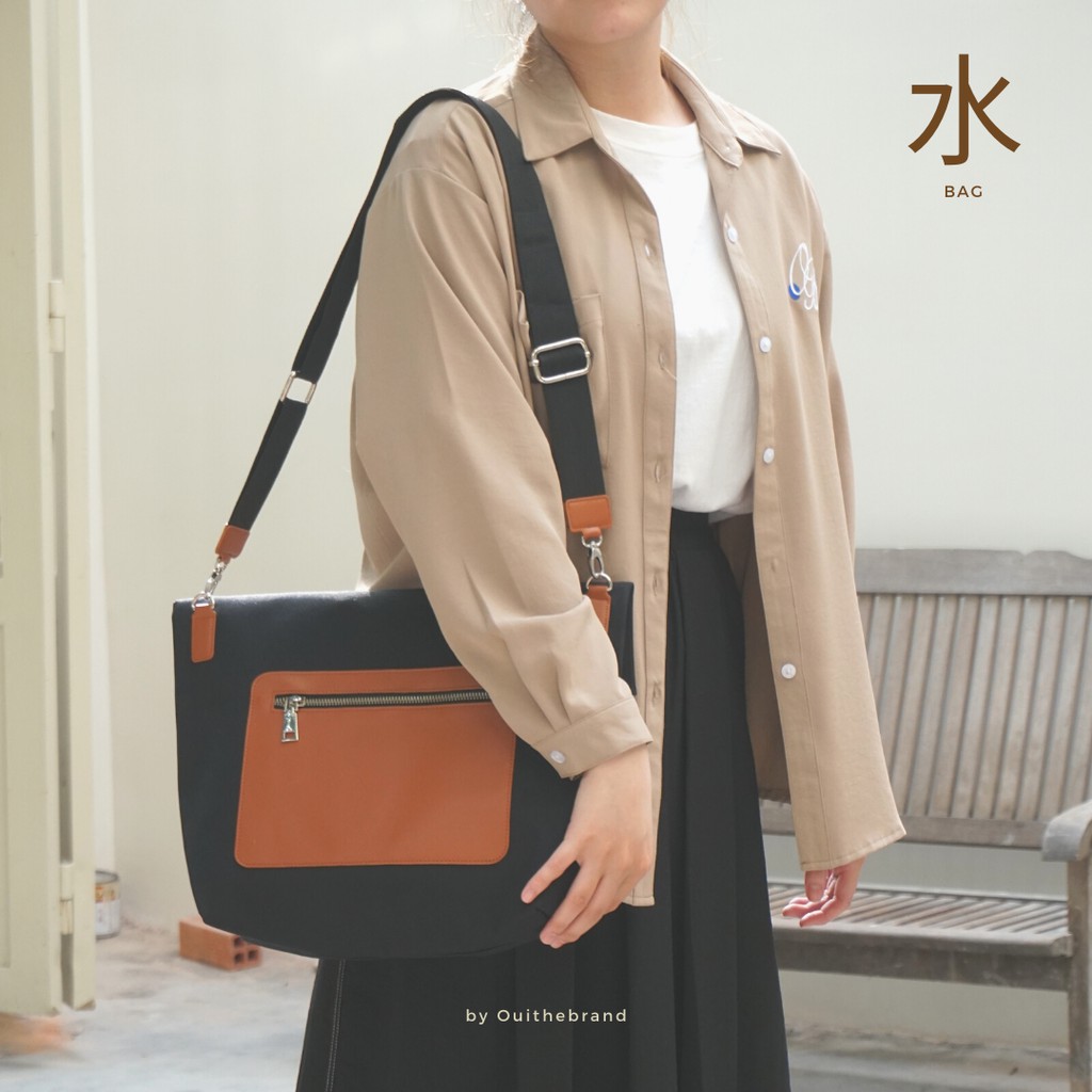 Mizu Bag - Túi Đeo Chéo Phối Da OuiTheBrand