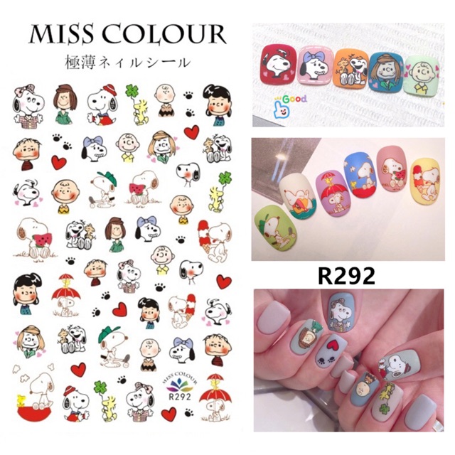 Sticker hoạt hình dán móng tay nail hot