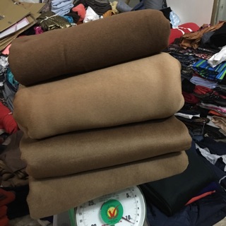 Vải dạ ép lông cừu: 3 tông nâu :)