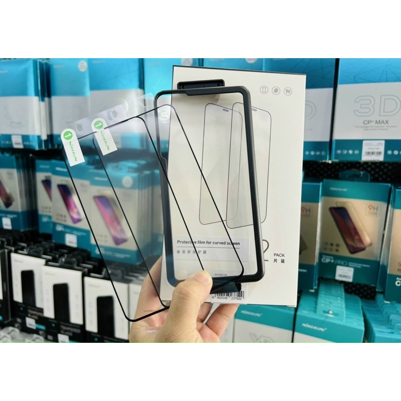 Bộ 2 miếng dán cường lực Nillkin dẻo cho Samsung S22 Plus cảm ứng Vân tay siêu nhậy, full màn hình, tặng khung dán