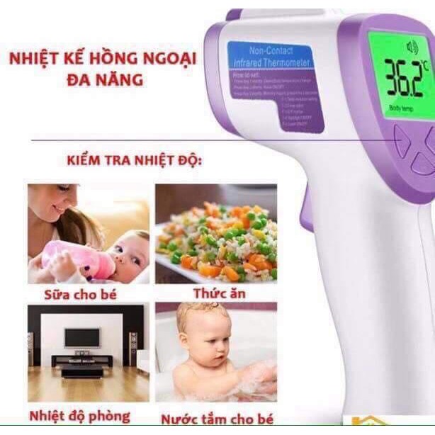 Nhiệt kế hồng ngoại - súng bắn nhiệt độ - đo trán cho bé