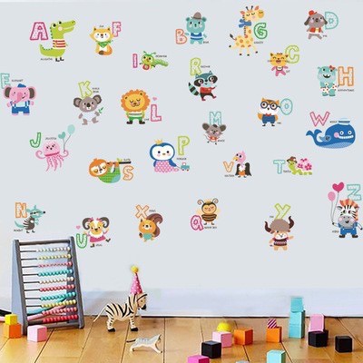 TRANH DÁN TƯỜNG CÁC LOẠI ĐỘNG VẬT CHO BÉ THỎA SỨC SÁNG TẠO - DECAL DÁN TƯỜNG BABY SHOP