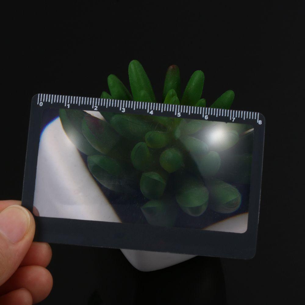 Kính Lúp X3 Bằng Nhựa PVC Trong Suốt Kèm Thước Đo Tiện Dụng