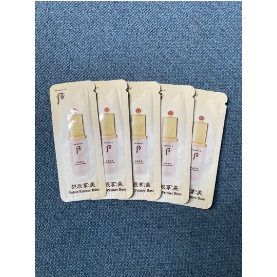 Gói kem lót giúp da mịn, kiềm dầu, dịu nốt mụn, dưỡng da thế hệ mới Whoo Velvet Primer Base