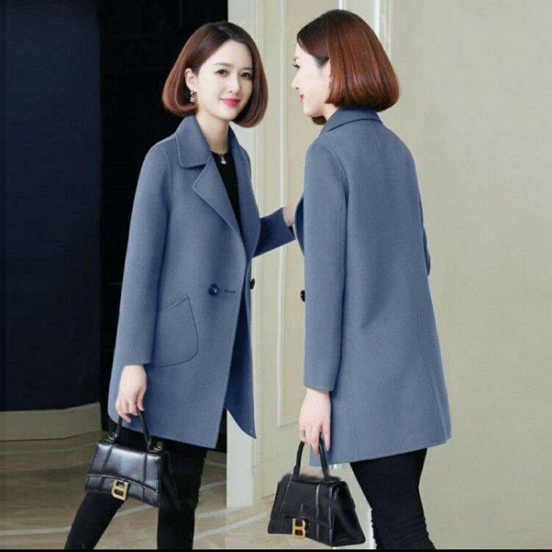 Áo khoác dạ túi chéo
