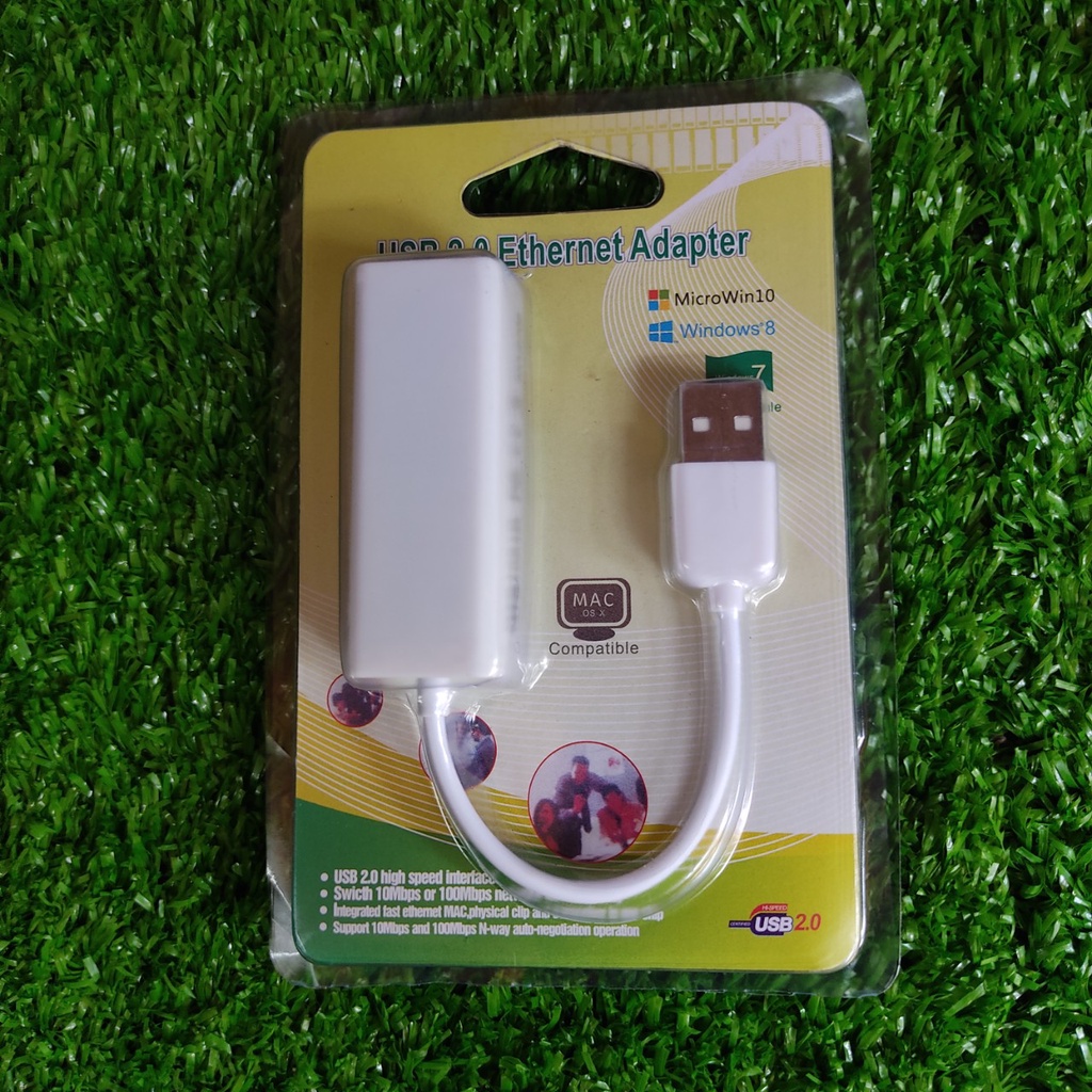 Combo 2 sản phẩm thiết bị chuyển đổi usb sang lan + dây cáp mạng dài 1.5m