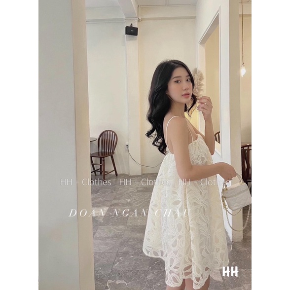 Váy 2s Ren Hoa Vân Nổi Dáng Ngắn H2 • Melanie Boutique