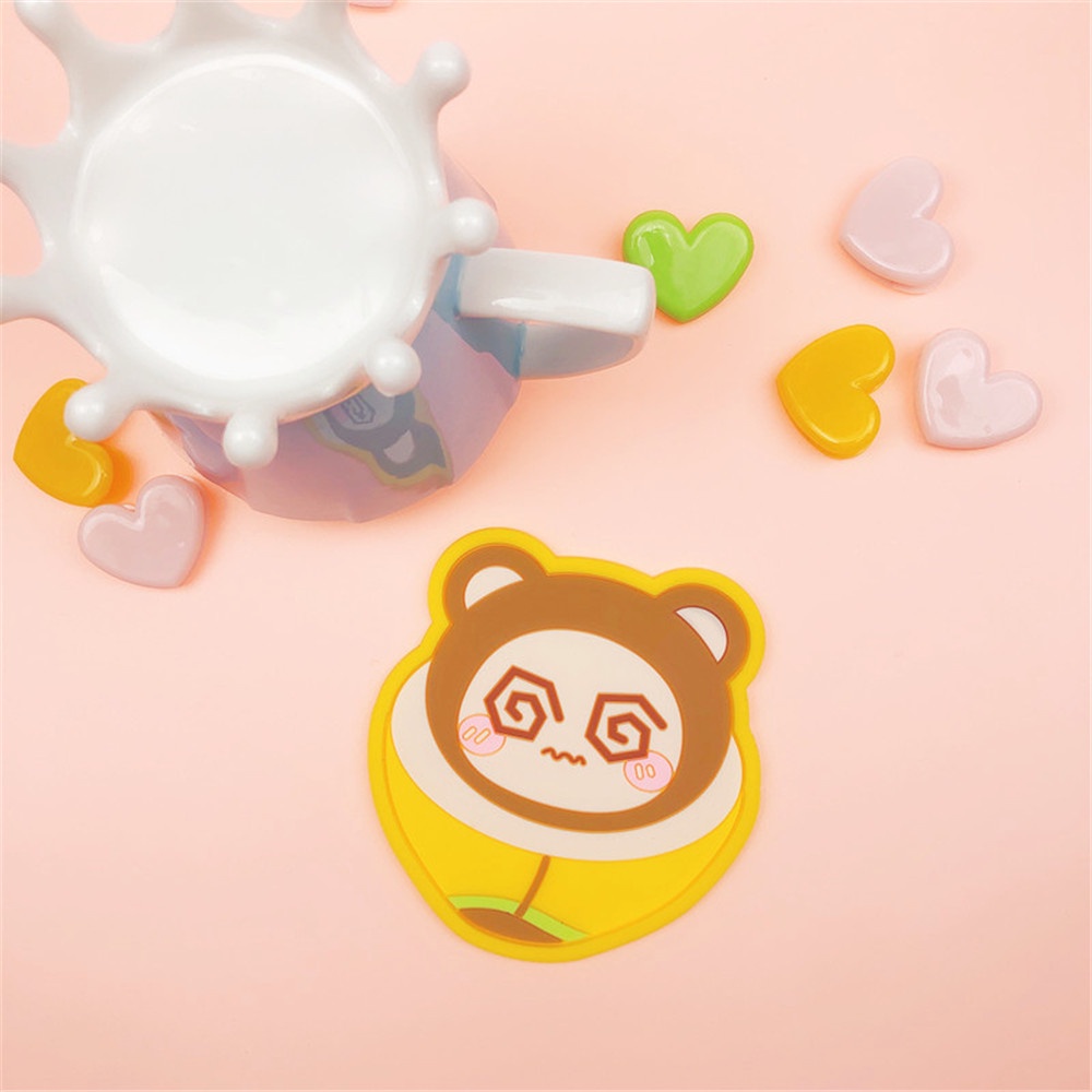 1 Miếng Lót Ly Silicon Cách Nhiệt Hình Trái Chuối Hoạt Hình Đáng Yêu