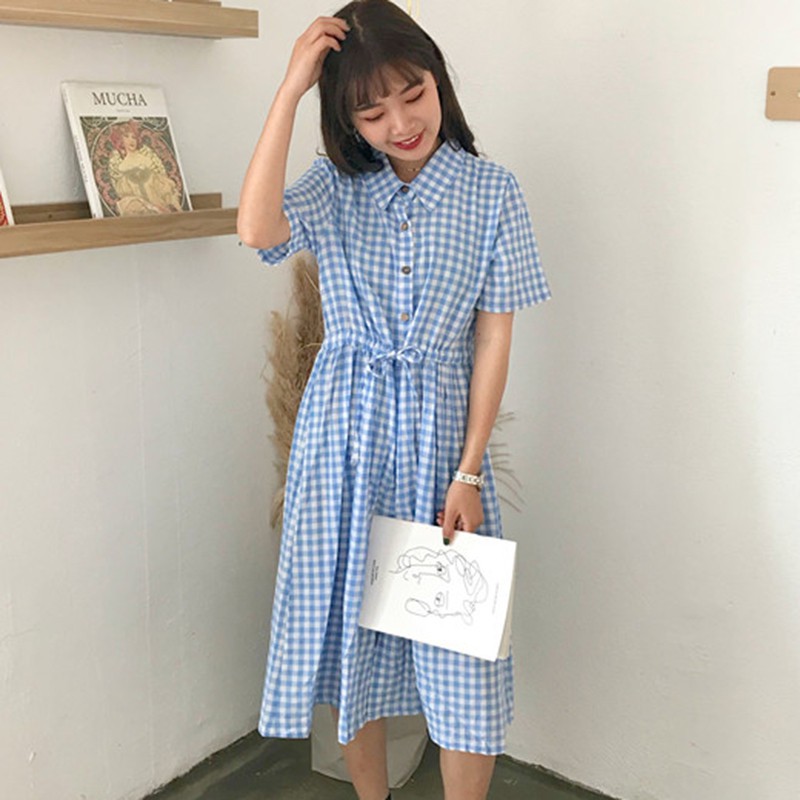 Đầm dây sọc ca-rô thời trang dành cho nữ