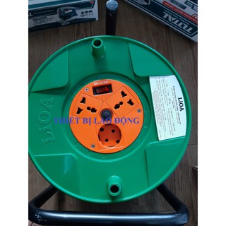 Ổ cắm kéo dài quay tay LiOA kiểu Rulo 30 mét 15A QT30-2-15A
