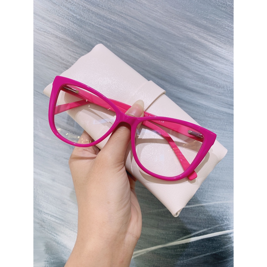 Gọng kính unisex nhựa acetate cao cấp dáng mắt mèo thời trang Ouress wd23