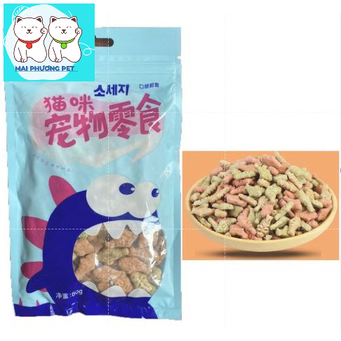 combo 2 gói bánh quy cho chó mèo vị ngẫu nhiên