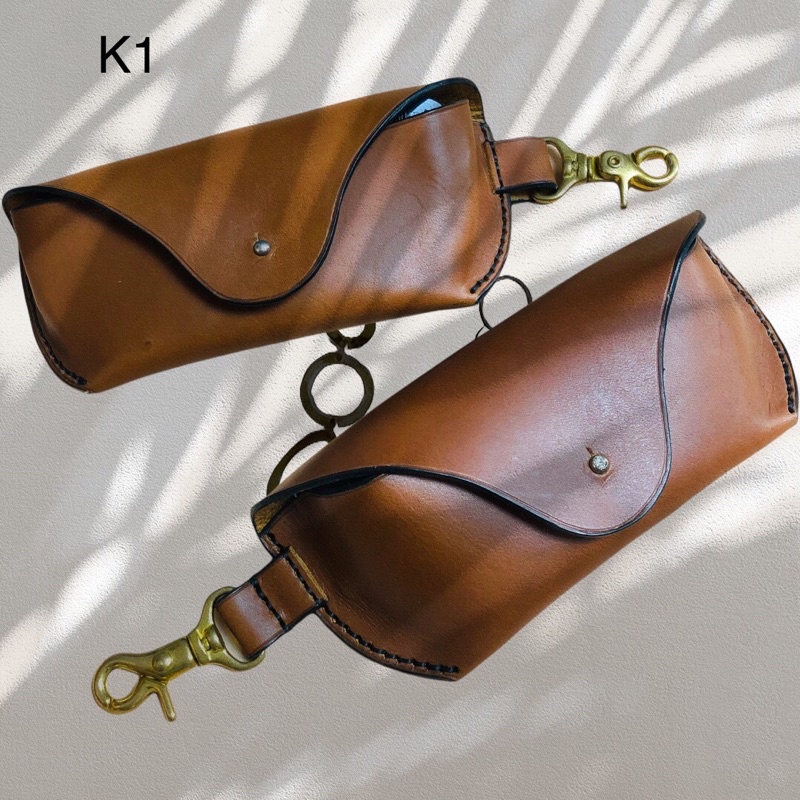 Bao da đựng kính mắt da bò handmade NEW
