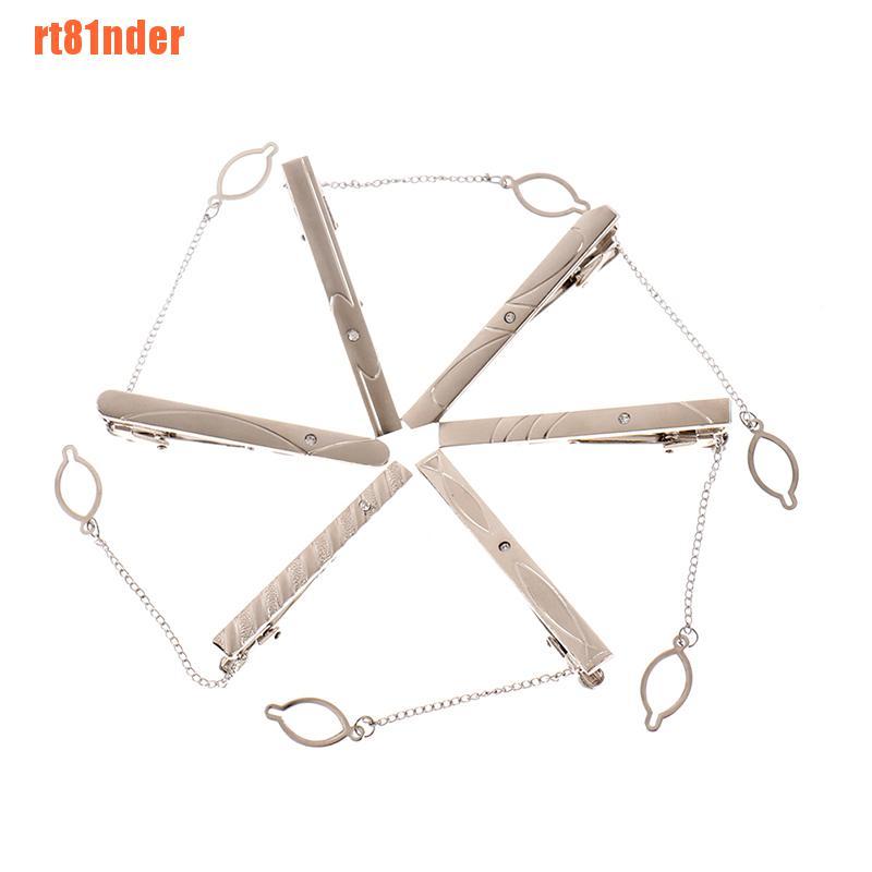 1 Kẹp Cà Vạt Bằng Thép Không Gỉ Màu Bạc Mới Cho Nam