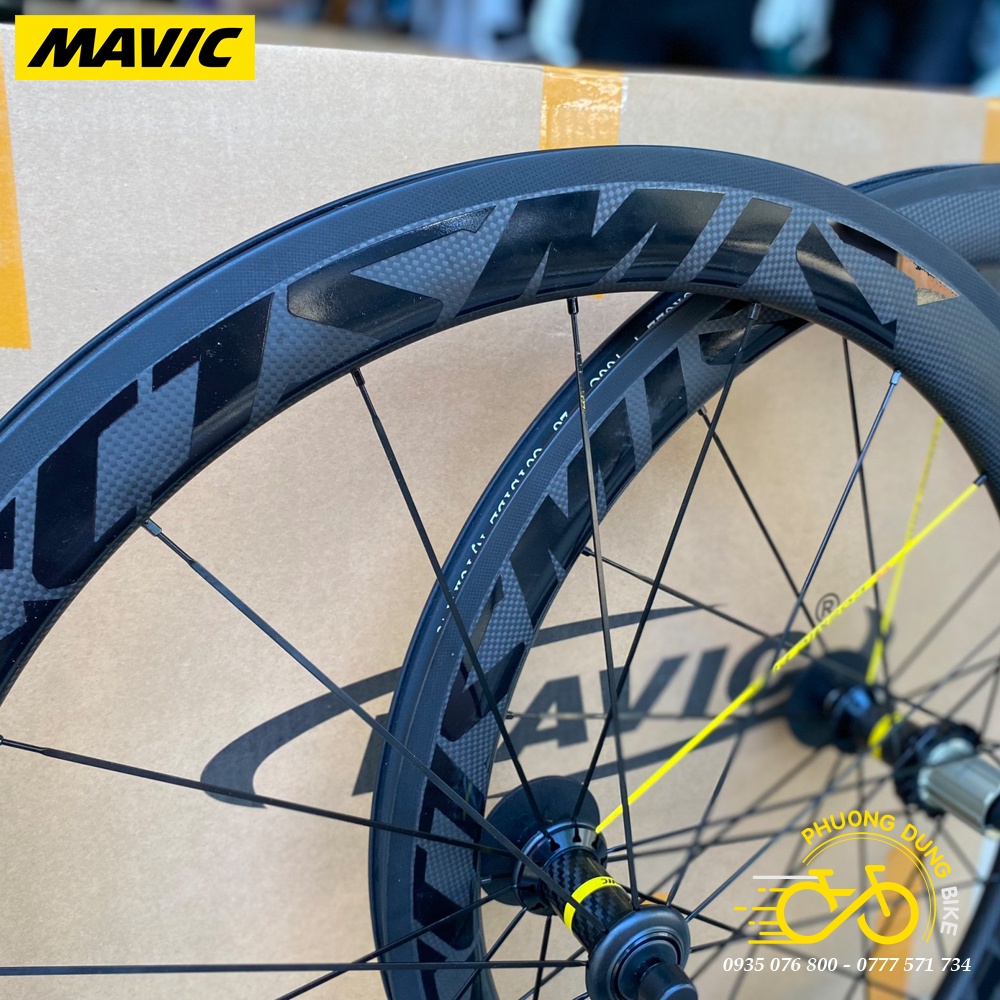 Bộ vành Carbon 3K xe đạp road MAVIC COSMIC SLR PRO 700Cx50mm - Hub Carbon