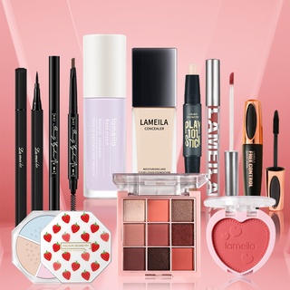 Bộ trang điểm cá nhân LAMEILA 10 món đầy đủ từ a đến z bộ makeup kết hợp Đầm nữ Giày nữ xinh set trang điể-URBLML-T10+FP