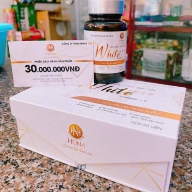 Viên uống Skincare HUNA Royal White phiên bản mới Trắng da, Mờ nám, ổn định tiết tố, Chống lão hoá