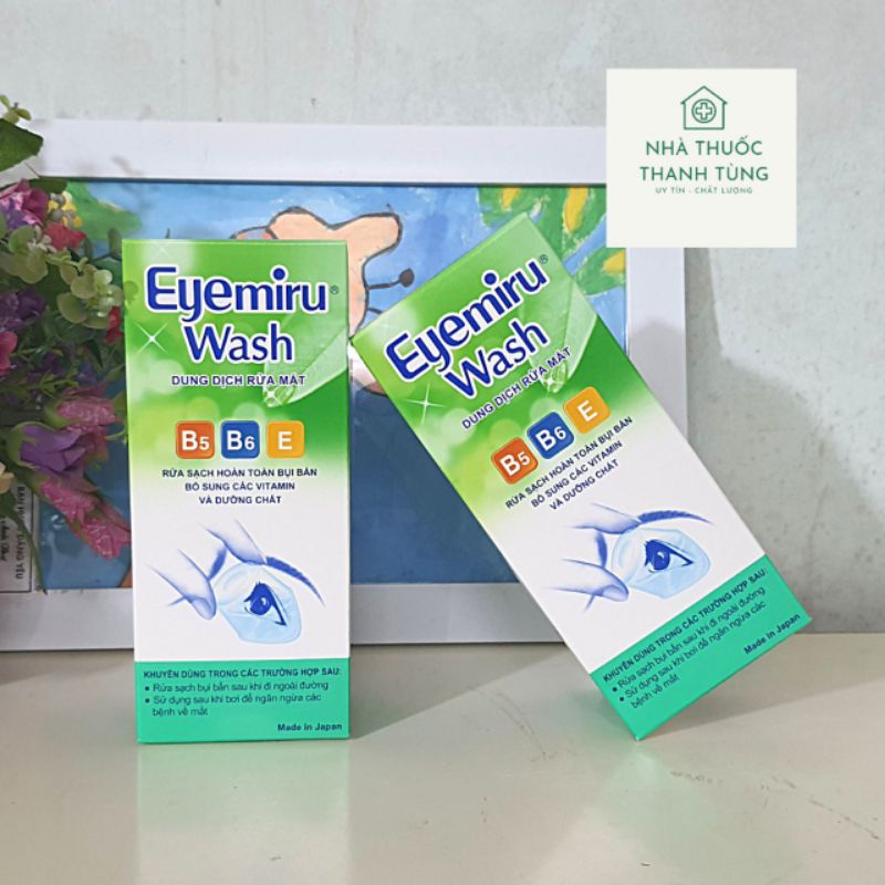 Nước rửa mắt Eyemiru wash lọ 500ml bổ sung vitamin- Dung dịch rửa mắt Eyemiru wash chính hãng