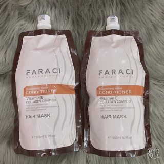 Dầu hấp siêu mềm mượt tóc collagen faraci 500ml