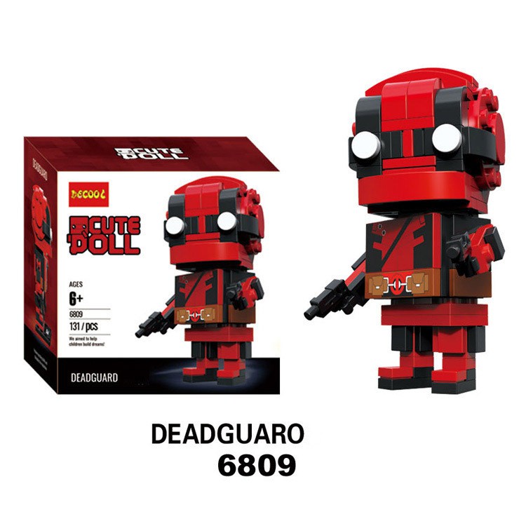 Brick Headz các nhân vật siêu anh hùng - Đồ chơi Lắp ghép Mô hình Iron Man Mini Minifigures DECOOL 6809-6814 BrickHeadz