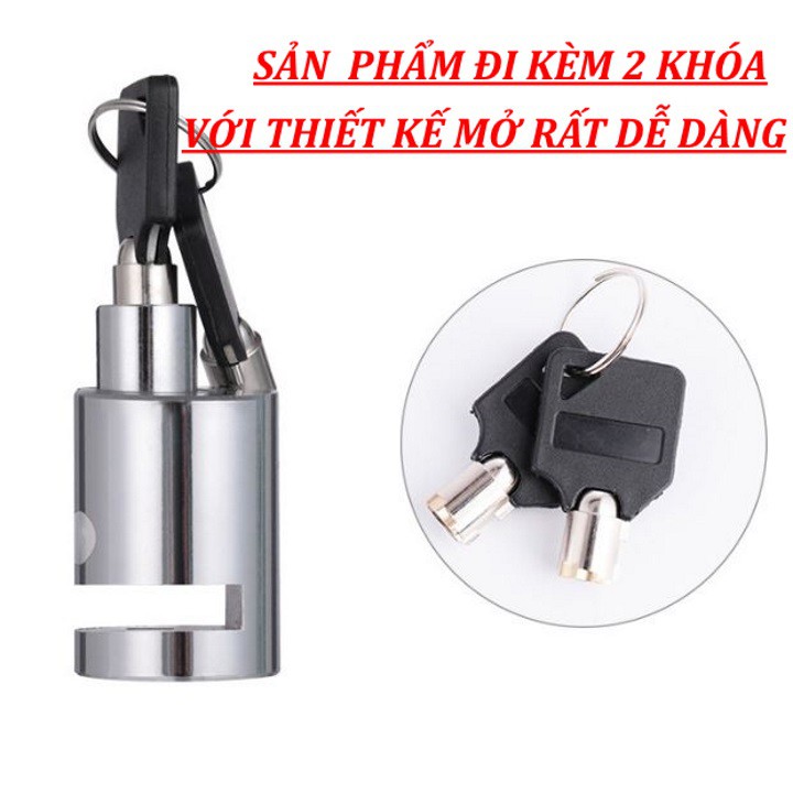 khóa chống trộm khóa đĩa xe máy xe đạp cao cấp 2 chìa nhỏ gọn chống gỉ