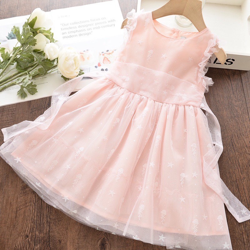 Đầm Bé Gái Màu Hồng Xinh Xắn