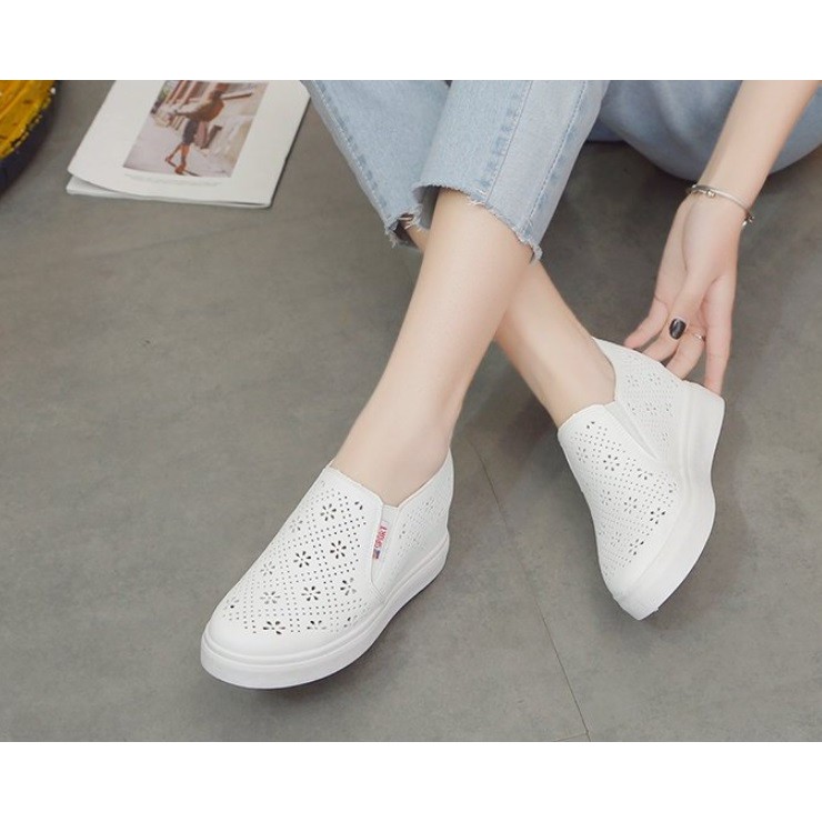 [CÓ SẴN] Giày slip on đế độn cắt lazer