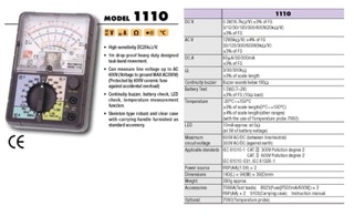 Đồng hồ vạn năng Kyoritsu 1110