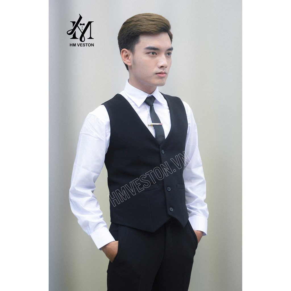 Combo gile và quần ôm body màu đen