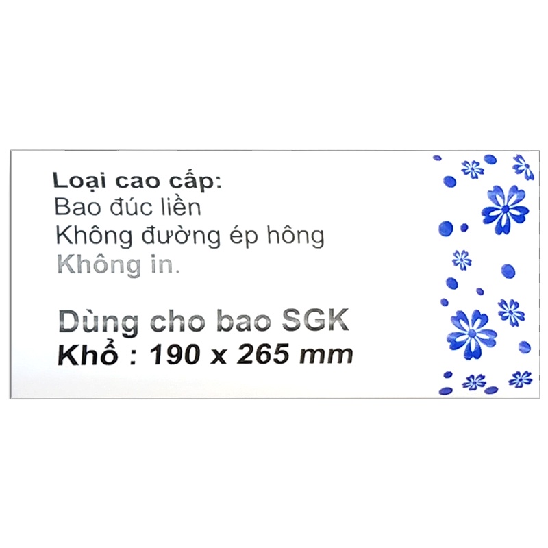 Bìa Bao SGK loại dày (dành cho Sách Chân Trời Sáng Tạo) 265 TNT - 10 tờ/cuộn