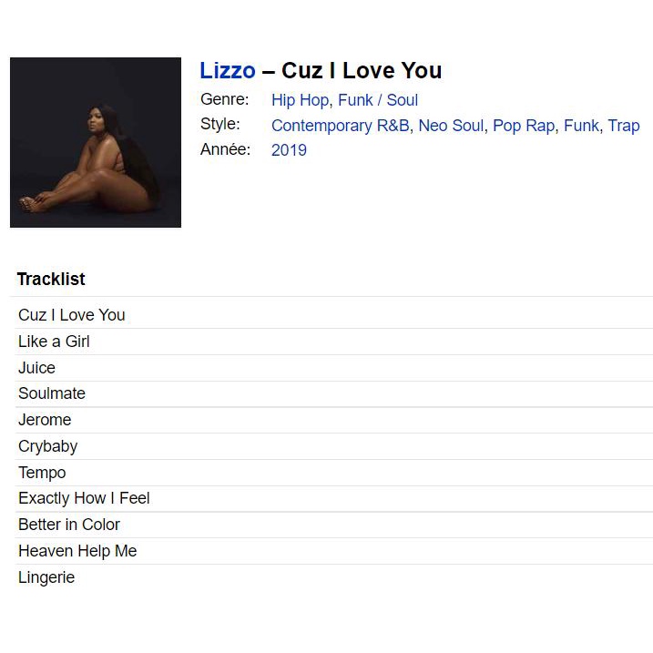 Đĩa Than  Album Cuz I Love You - Lizzo