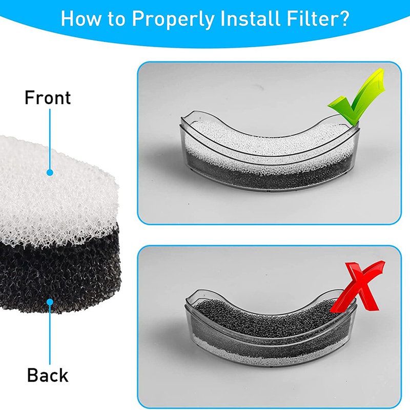 Bộ 8 Tấm Lọc Đài Phun Nước Đài Phun Nước Thay Thế Cho Thú Cưng WF050