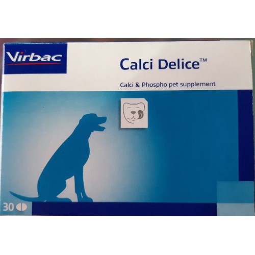 Vỉ 10 viên Canxi Pháp cho chó mèo Virbac Calxi Delice