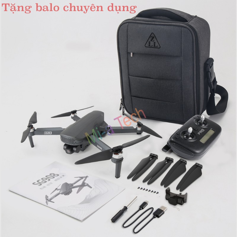 flycam SG908 gimbal 3 trục bay 28 phút chuẩn camera 4k