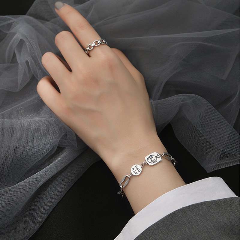 Vòng tay phối mặt phụ kiện phong cách thời trang hip hop