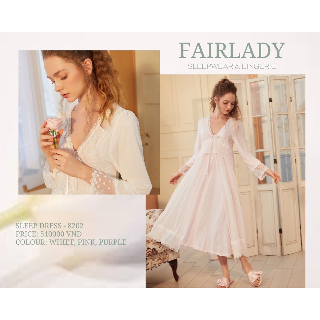 Váy ngủ đẹp, tiểu thư, yêu kiều của FAIRLADY [Ảnh thật + Có sẵn]