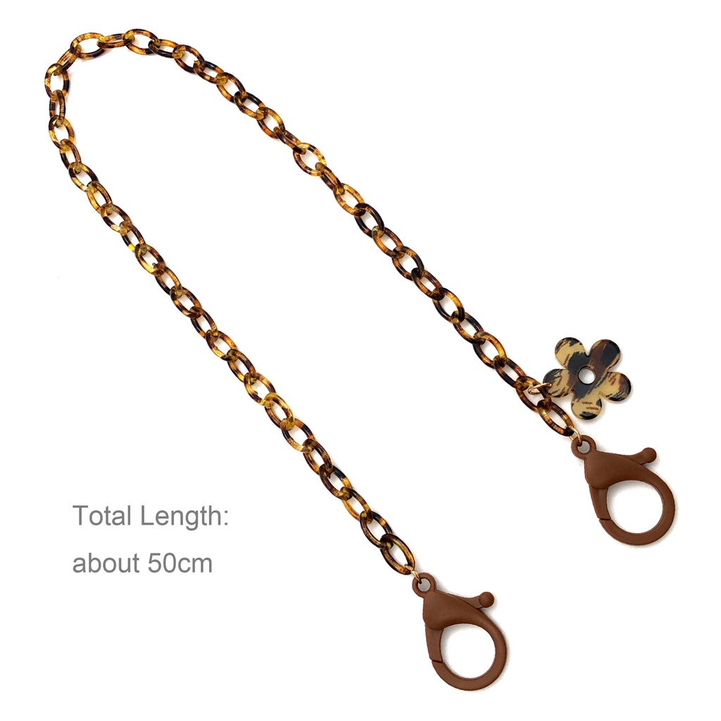 Dây Đeo Mắt Kính Chất Liệu Acrylic Hoạ Tiết Hoa Độc Đáo