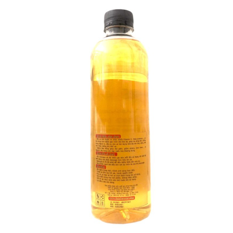 Dầu Massage Body Hương Hoa Hồng ACENA 500ml Mùi Thơm Quyến Rũ, Sang Trọng