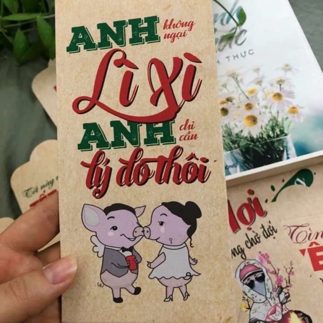 Combo lì xì+ túi bóng kính cho kh