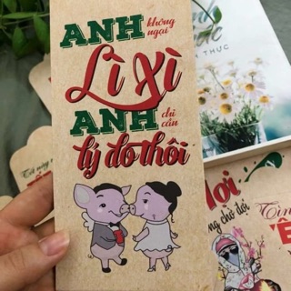 Combo lì xì+ túi bóng kính cho kh